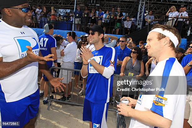 Actor Michael Clarke Duncan and actor Chace Crawford attend the Fourth Annual DIRECTV Celebrity Beach Bowl at DIRECTV Celebrity Beach Bowl Stadium:...