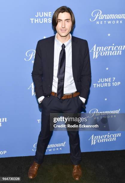 Sam Morgan attends the premiere of Paramount Network's "American Woman" at Chateau Marmont on May 31, 2018 in Los Angeles, California.