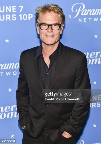Harry Hamlin attends the premiere of Paramount Network's "American Woman" at Chateau Marmont on May 31, 2018 in Los Angeles, California.
