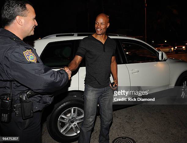 Keenen Ivory Wayans arrives in a VW Touareg TDI Clean Diesel at The 2010 Maxim Party at The Raleigh on February 6, 2010 in Miami, Florida.