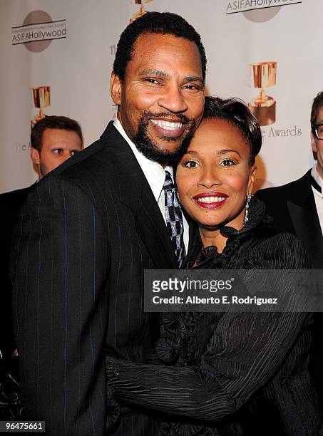 Arnold Byrd and actress Jennifer Lewis arrive at the 37th Annual IAFSA, ASIFA-Hollywood Annie Awards held at UCLA's Royce Hall on February 6, 2010 in...