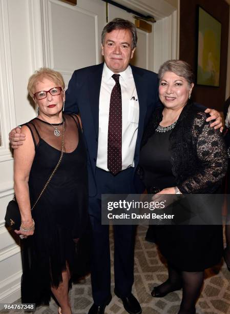 Phyllis Bergman, James Pounds and Anna Martin attend the Diamond Empowerment Fund Diamonds Do Good's 2018 Diamonds Do Good award at the Four Seasons...