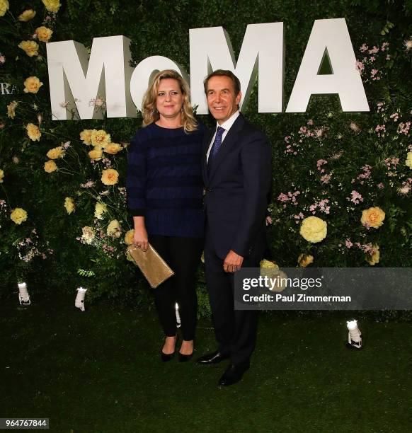Justine Wheeler and Jeff Koons attend the 2018 MoMA Party In The Garden at Museum of Modern Art on May 31, 2018 in New York City.