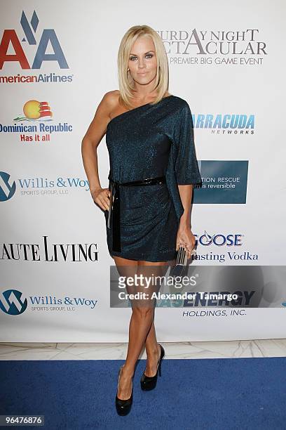 Jenny McCarthy attends the 4th annual Saturday Night Spectacular celebration at The Bank of America Tower on February 6, 2010 in Miami, Florida.