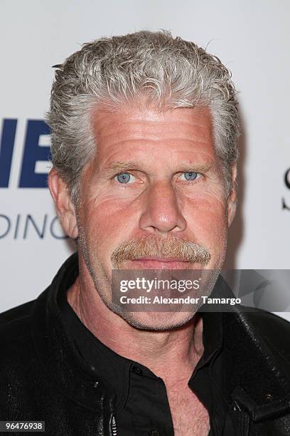 Ron Perlman attends the 4th annual Saturday Night Spectacular celebration at The Bank of America Tower on February 6, 2010 in Miami, Florida.