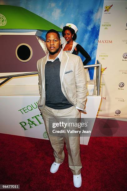 Football player Ndamukong Suh attends the 2010 Maxim Party at The Raleigh on February 6, 2010 in Miami, Florida.