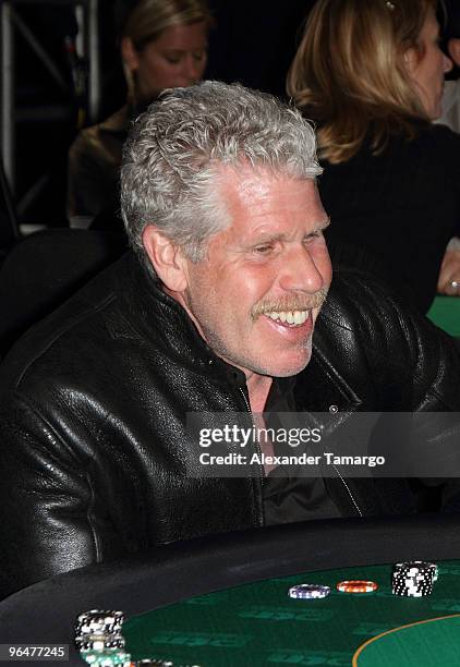 Ron Perlman attends the 4th annual Saturday Night Spectacular celebration at The Bank of America Tower on February 6, 2010 in Miami, Florida.