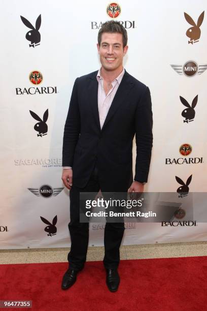 Personality Jesse Palmer attends Playboy's Super Saturday Night Party presented by Bacardi at Sagamore Hotel on February 6, 2010 in Miami Beach,...