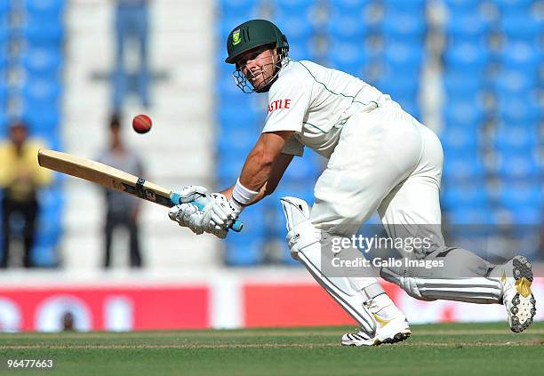 Mark Boucher of South Africa in action during day two of the First Test match between India and South Africa at the Vidarbha Cricket Association...