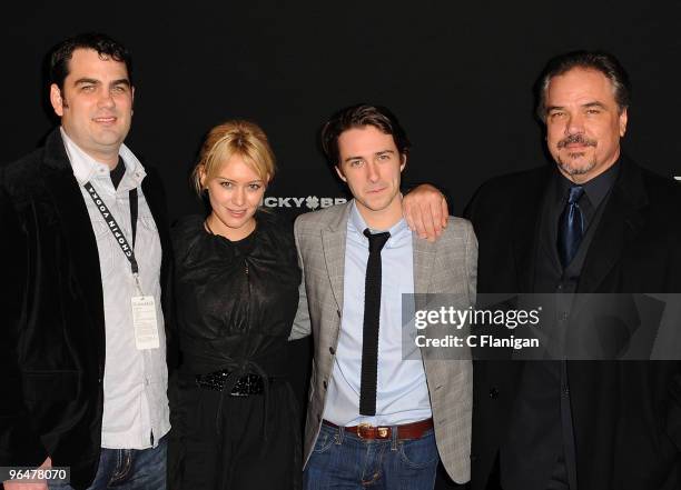 Shane Dax Taylor, Actress Hilary Duff, Actor Reece Thompson and W. Earl Brown arrive to the Lucky Denim Modern Master Award at the 25th Annual Santa...