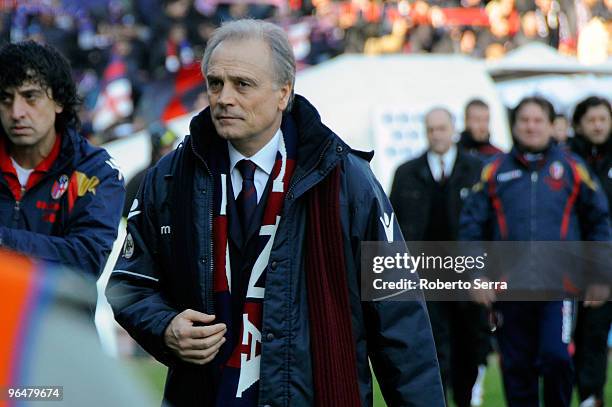 Franco Colomba coach of Bologna during the Serie A match between Bologna and AC Milan at Stadio Renato Dall'Ara on February 7, 2010 in Bologna, Italy.