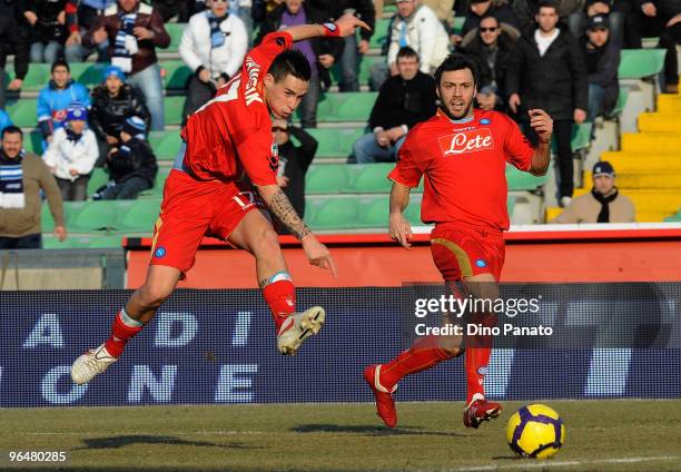 Marek Hamsik of Napoli in action during the Serie A match between Udinese and Napoli at Stadio Friuli on February 7, 2010 in Udine, Italy.