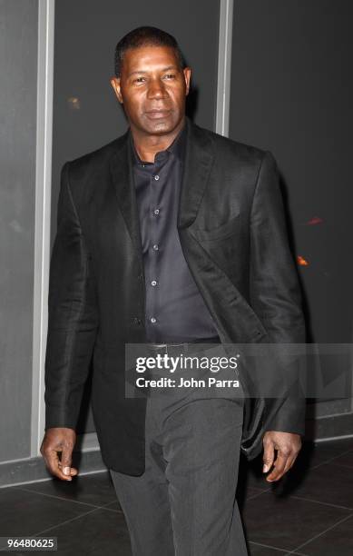 Dennis Haysbert arrives at NFL owners party at Viceroy Miami on February 6, 2010 in Miami, Florida.