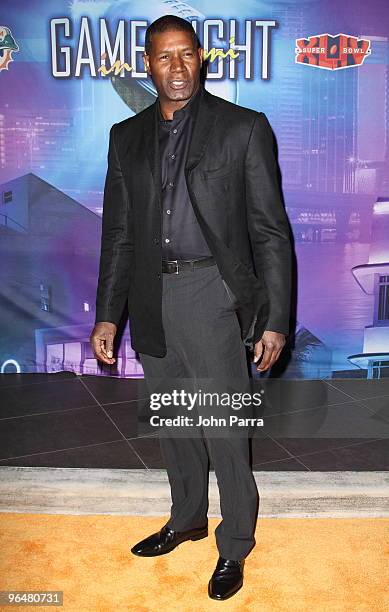 Dennis Haysbert arrives at NFL owners party at Viceroy Miami on February 6, 2010 in Miami, Florida.