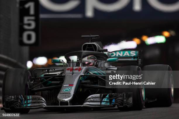 Lewis Hamilton, Mercedes F1 W09 EQ Power+, Grand Prix of Monaco, Monaco, 27 May 2018. Lewis Hamilton exiting the tunnel during the 2018 Monaco Grand...