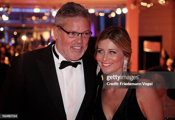 Entrepreneur Heiner Kamps and Dijana Kamps arrive at the 2009 Sports Gala 'Ball des Sports' at the Rhein-Main Hall on February 6, 2010 in Wiesbaden,...