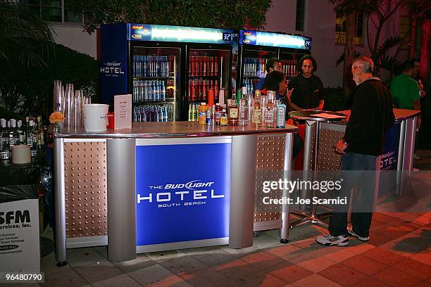 General atmosphere at the Bud Light Hotel event hosted by Jamie Foxx featuring Usher at the Doubletree Surfcomber Hotel - South Beach on February 6,...