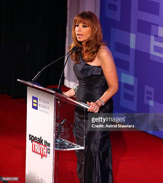 Personality Jill Zarin attends the 9th annual Greater New York Human Rights Campaign Gala at The Waldorf Astoria on February 6, 2010 in New York City.