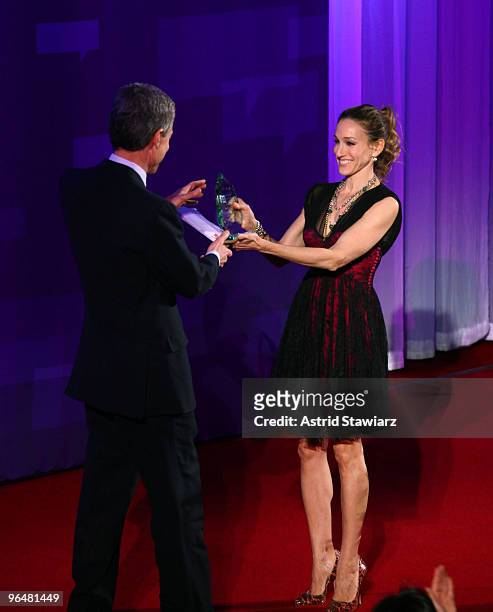 Of Time Warner Inc, Jeffrey Bewkes and actress Sarah Jessica Parker attend the 9th annual Greater New York Human Rights Campaign Gala at The Waldorf...