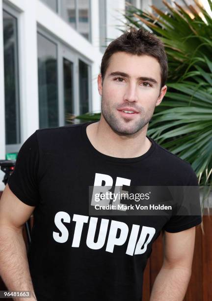 Personality Brody Jenner attends the Garnier Fructis Super Salon at Hotel 944 at the Eden Roc Renaissance Miami Beach on February 6, 2010 in Miami...