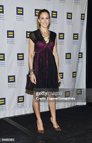 Sarah Jessica Parker attends the 9th annual Greater New York Human Rights Campaign Gala at The Waldorf Astoria on February 6, 2010 in New York City.