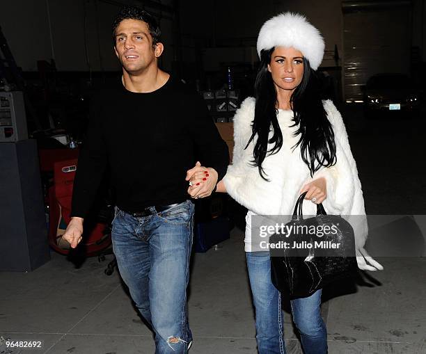 Alex Reid and Katie Price are seen with wedding rings on February 4, 2010 in Las Vegas, Nevada.