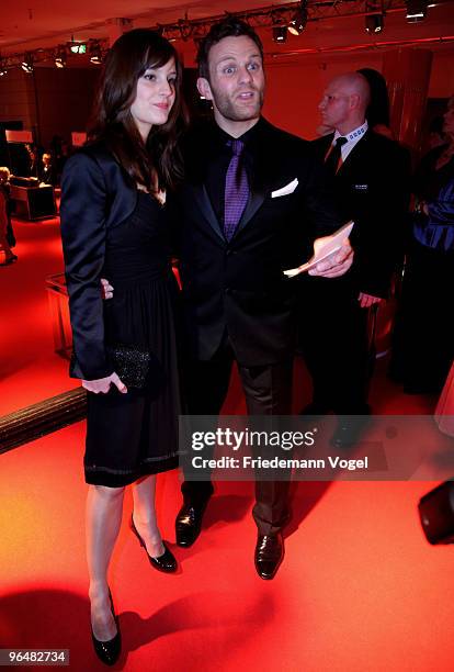 Former judo Olympic champion Ole Bischof arrives with girlfriend Ina at the 2009 Sports Gala 'Ball des Sports' at the Rhein-Main Hall on February 6,...