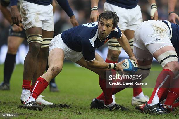Morgan Parra of France in action during the RBS Six Nations Championship match between Scotland and France at Murrayfield Stadium on February 7, 2010...