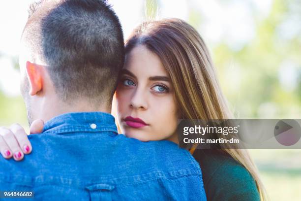 young couple in love - infidelity stock pictures, royalty-free photos & images