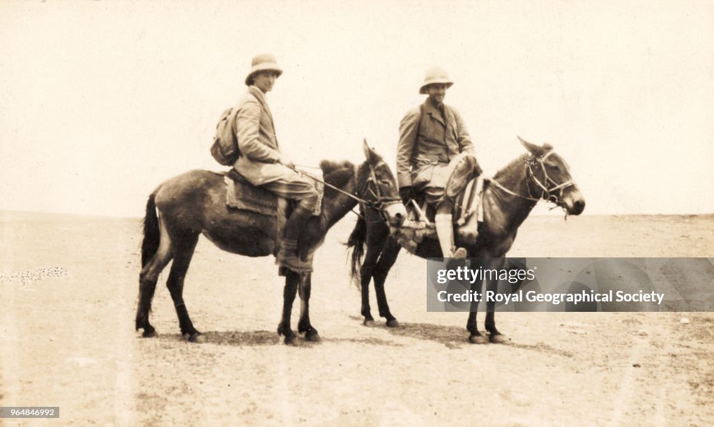 The Alpine Club leaving Phari on the back of mules