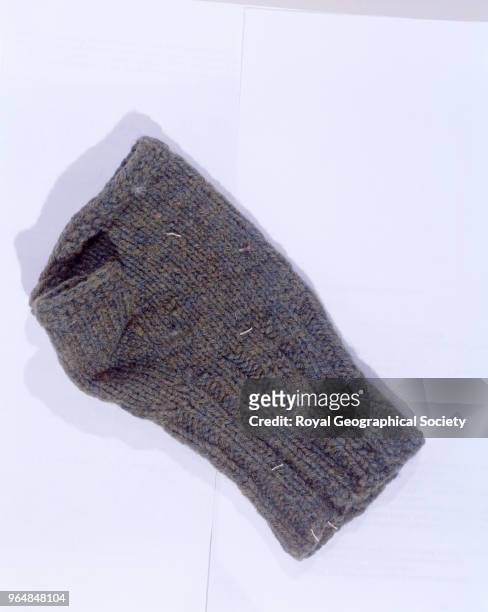 Mallory's single green fingerless glove , George Mallory and Andrew Irvine disappeared en route to the summit of Mount Everest on 8th June 1924....