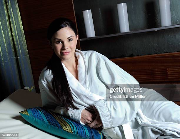 Model and television personality Jayde Nicole, the 2008 Playboy Playmate of the Year, celebrates her birthday at the Vdara Health & Beauty inside...