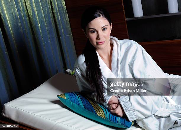 Model and television personality Jayde Nicole, the 2008 Playboy Playmate of the Year, celebrates her birthday at the Vdara Health & Beauty inside...