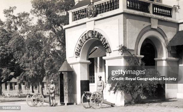 The barracks at Panjim - Goa, India, 1937.