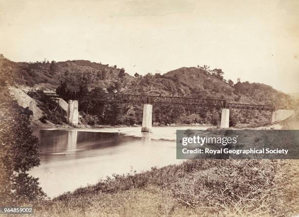 Bridge in Ceylon , Sri Lanka, 1865.