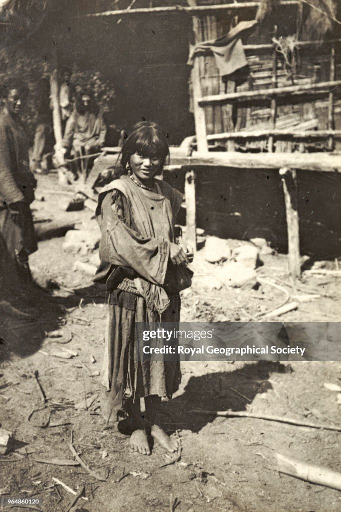 Monba Language Monba girl at Meta, Image taken during the 'Tsangpo Expedition 1913 ...