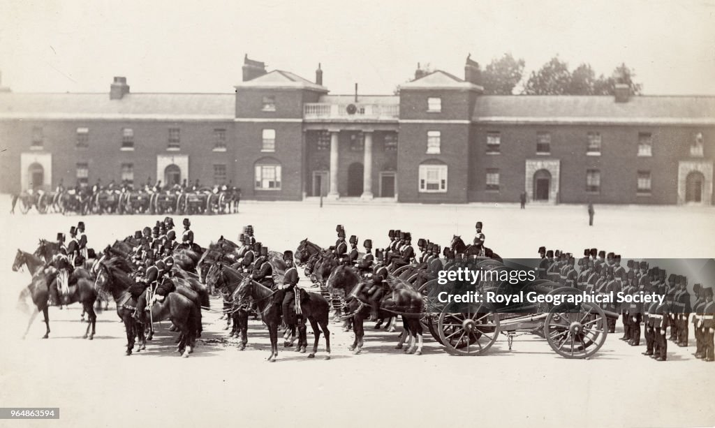 R.H.A Battery 1865 - The Royal Horse Artillery - British Soldiers - Indian Army at Simla