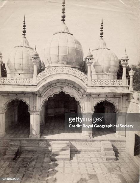 Buildings in the Fort - the 'Moti Masjid' or 'Pearl Mosque' at Delhi, India, 1910.