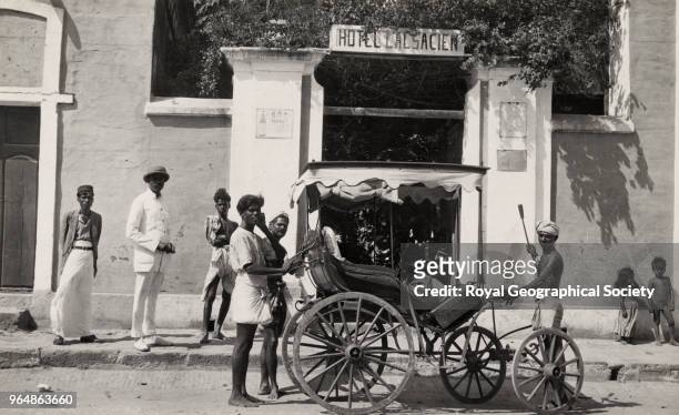 Conveyance at Pondicherry, India, 1930.
