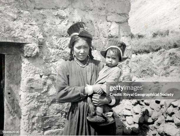 Ladakhi woman with child, There is no official date for this image, Jammu & Kashmir, 1935.