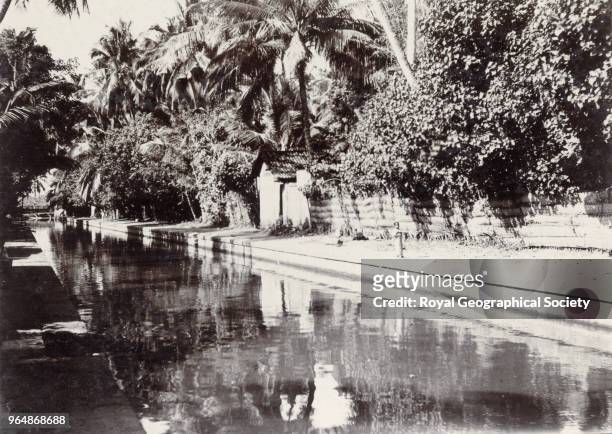 The Dutch canal at Negombo - Ceylon, Sri Lanka, 1903.