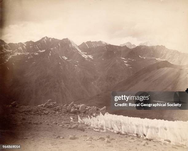 From Dorah Pass, North West Frontier, This image was taken during the 'Gilgit Mission' of 1885-86 with Colonel W.S.A. Lockhart and Colonel R.G....