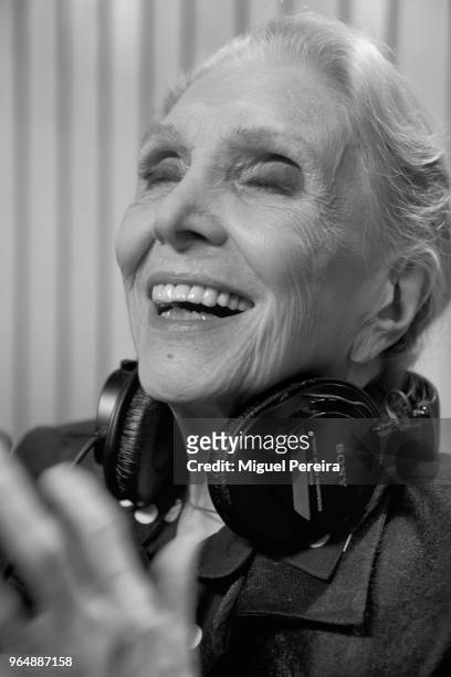 Maria Dolores Pradera poses for a portrait during the collaboration for recording the album 'Pasion Por Cano' by Pasion Vega on October 26, 2014 in...