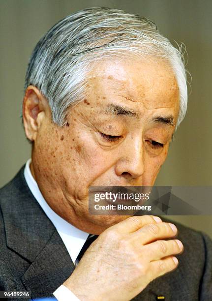 Kazuyasu Kato, president of Kirin Holdings Co., speaks during a news conference in Tokyo, Japan, on Monday, Feb. 8, 2010. Kirin Holdings Co., Japan's...