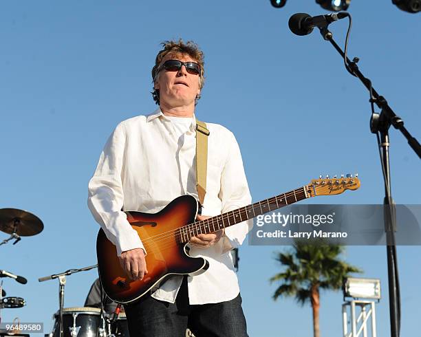 Steve Winwood performs at Super Bowl XLIV Tailgate Concert at Sun Life Stadium on February 7, 2010 in Miami Gardens, Florida.