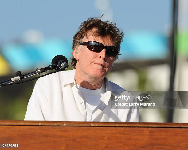 Steve Winwood performs at Super Bowl XLIV Tailgate Concert at Sun Life Stadium on February 7, 2010 in Miami Gardens, Florida.