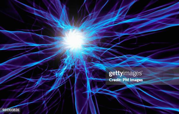 starburst in web of light - spark creativity stock pictures, royalty-free photos & images