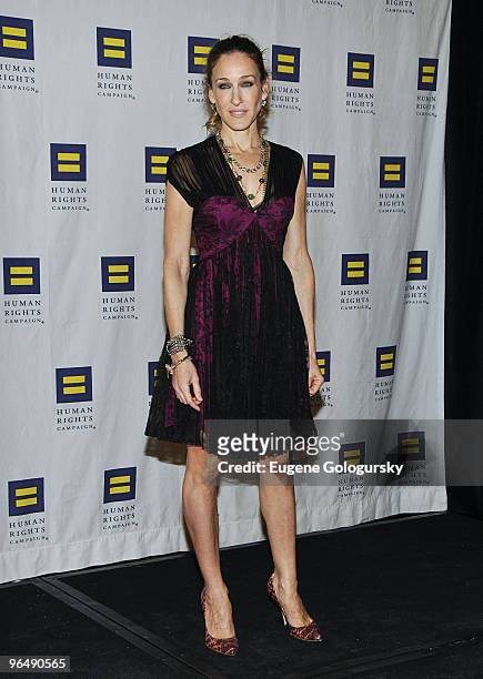 Sarah Jessica Parker attends the 9th annual Greater New York Human Rights Campaign Gala at The Waldorf Astoria on February 6, 2010 in New York City.