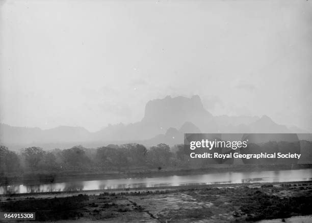 Hills of the Salween', This image was taken circa 1890-99, Myanmar, 1890.