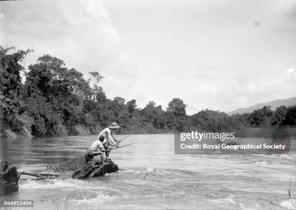 Fishing on the river', This image was taken circa 1890-99, Myanmar, 1890.